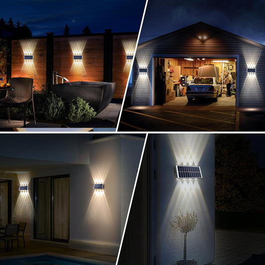 Lampara Solar Led Exterior Pared 6 Luces