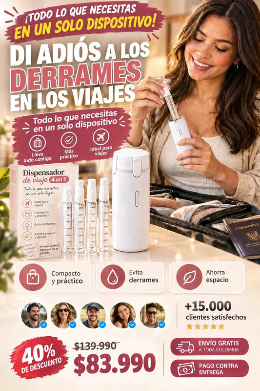 Dispensador de viaje 4 en 1